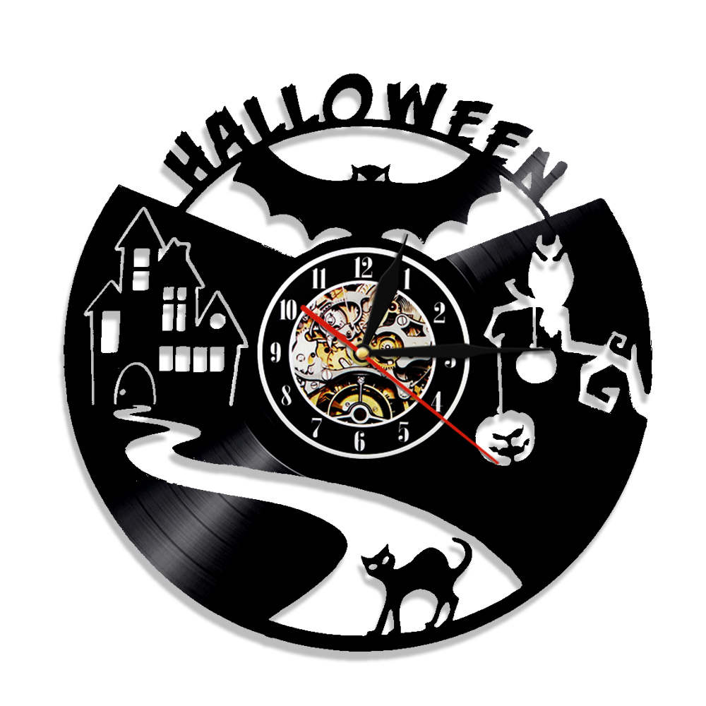 

Black Cat - Vinyl Record Wall Clock - Without LED, 501 Original