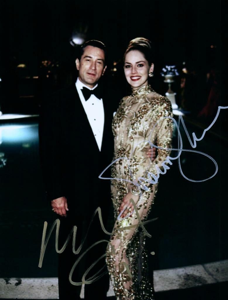 Sharon Stone Robert DeNiro Autographed 8x10 Photo Poster painting signed Picture + COA