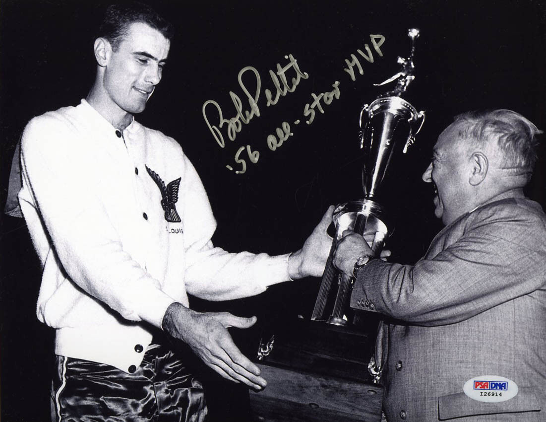 Bob Pettit SIGNED 8x10 Photo Poster painting + '56 All Star MVP StL Hawks PSA/DNA AUTOGRAPHED