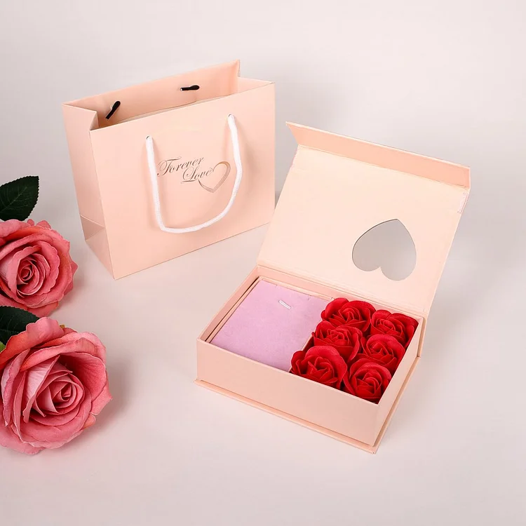 Boîte Rose Éternelle coffret cadeau sans bijoux Jessemade FR