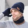 Gioiacombo&trade; Caldo cappello lavorato a maglia con sciarpa (donna e uomo)