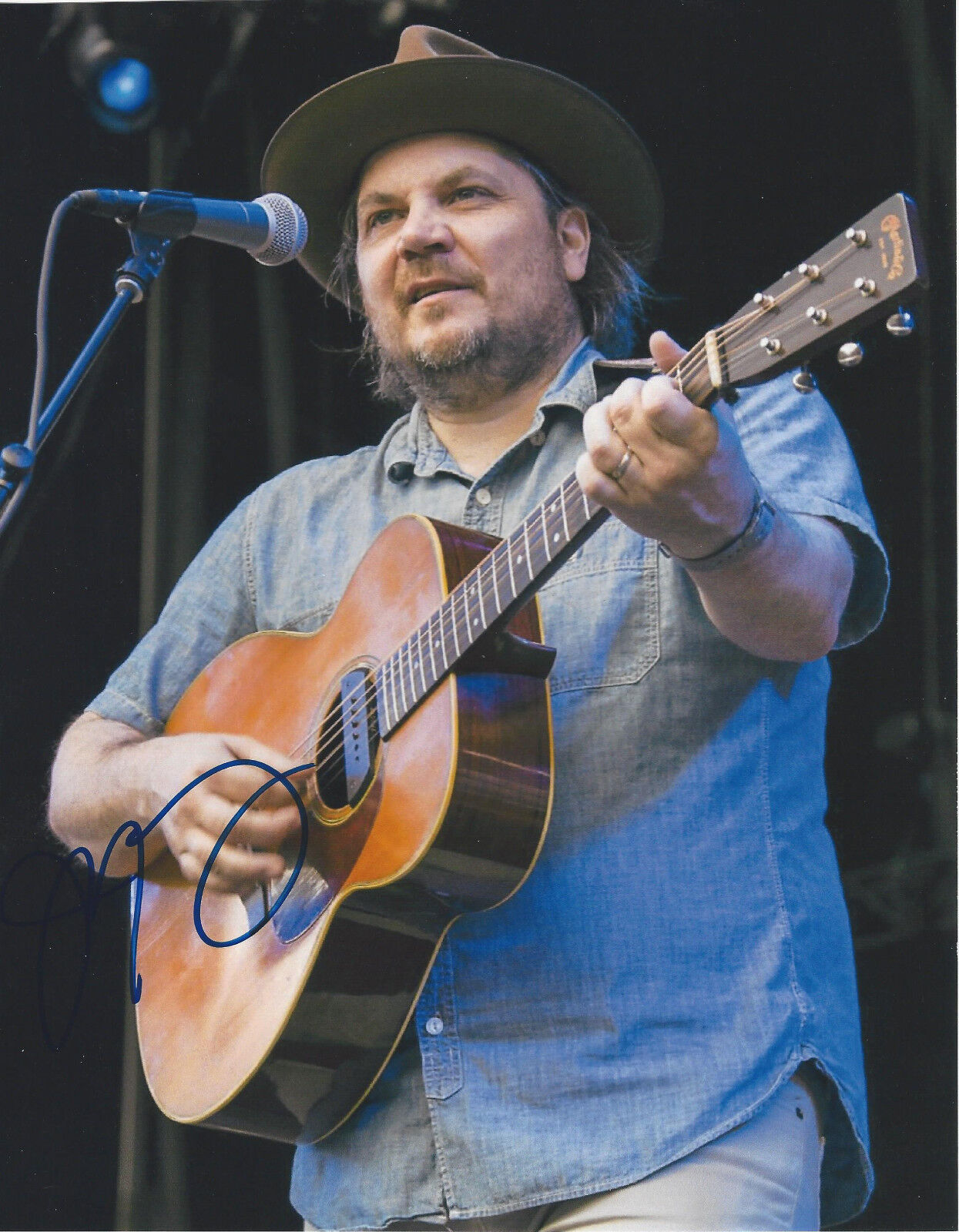 JEFF TWEEDY WILCO LEAD SINGER SIGNED AUTHENTIC 8X10 Photo Poster painting w/COA UNCLE TUPELO