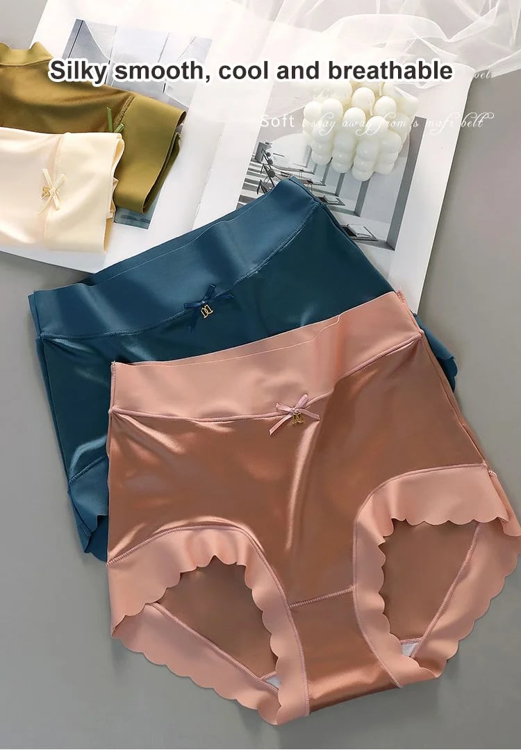 Women Panties High Waist Shaping Summer Ice Silk Seamless Girl Panties Women