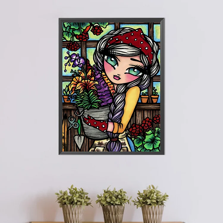 Flower Market Girl deals diamond painting