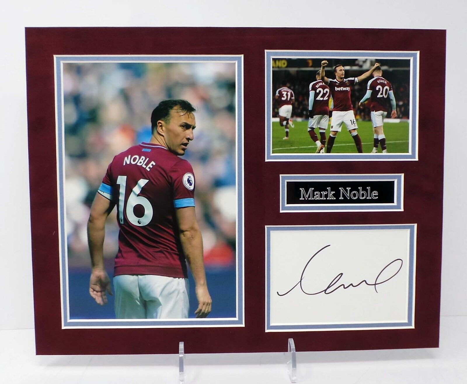 Mark NOBLE Signed & Mounted 14X11 Photo Poster painting Display 1 AFTAL RD COA WEST HAM UNITED