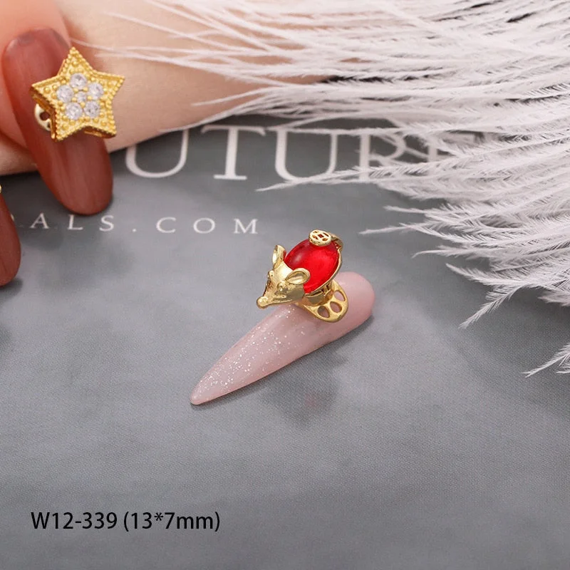 Japanese Nail Art Zircon High Speed Transfer Beads Rotatable Nail Alloy Pearlescent Nail Accessories DIY Nail Designer Supplies