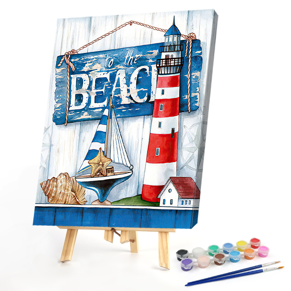 

40*50CM - Paint By Numbers - Lighthouse, 501 Original