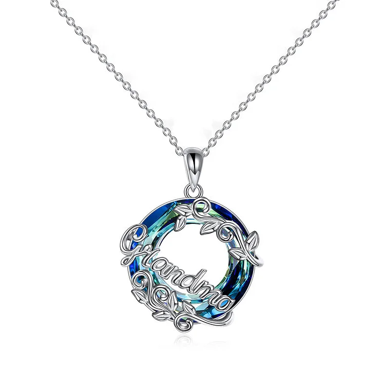 For Grandmother - S925 You are The Best Grandma in The World Crystal Necklace