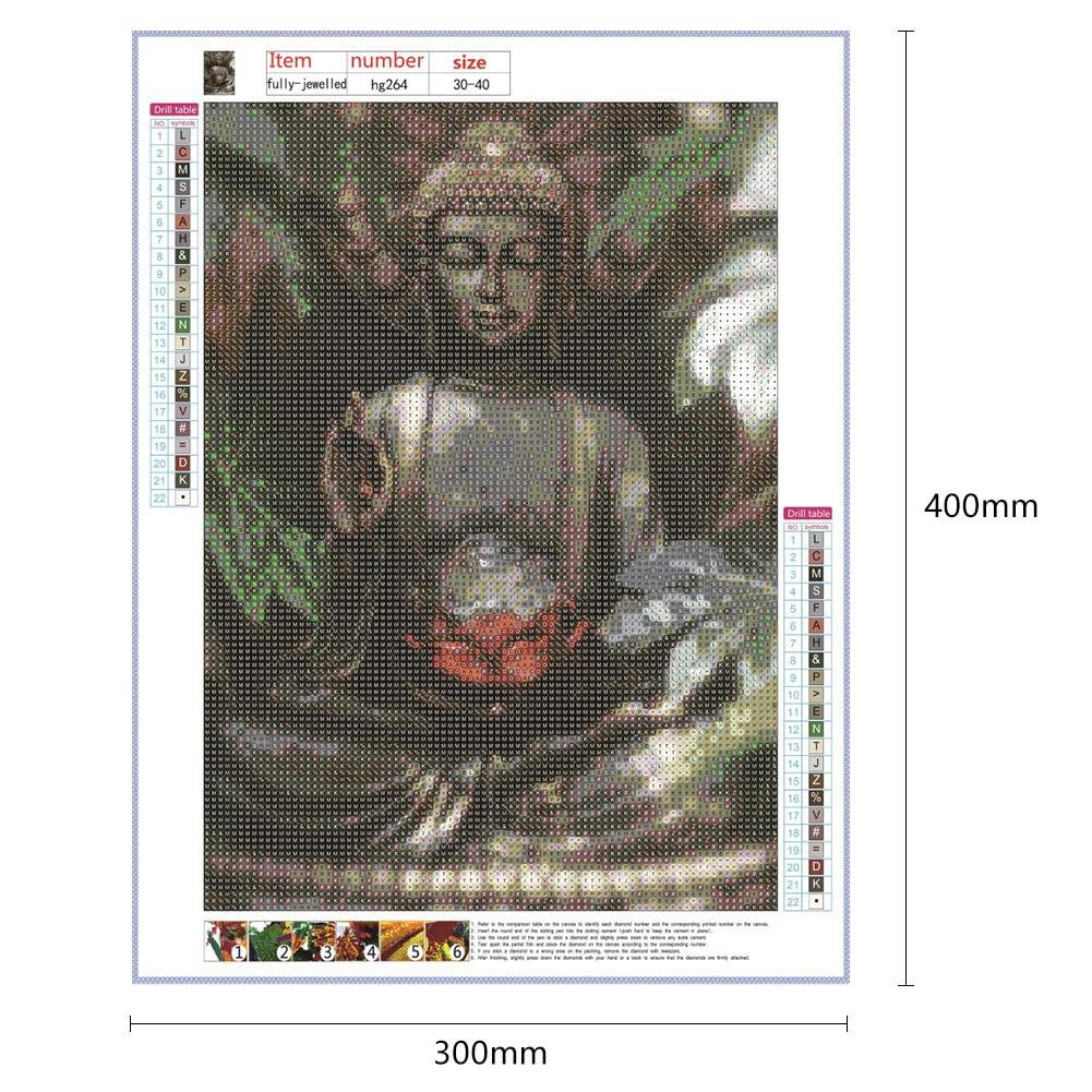 Full Round Square Drill Diamond Painting Silent Buddha