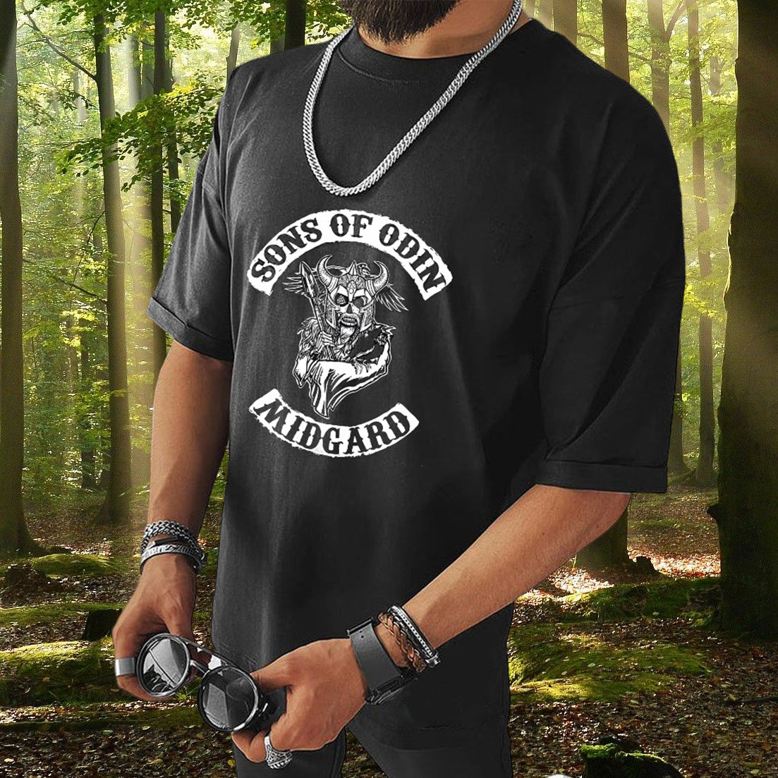 Epic Norse Mythology MIDGARD And Sons Of Odin Printed Tee
