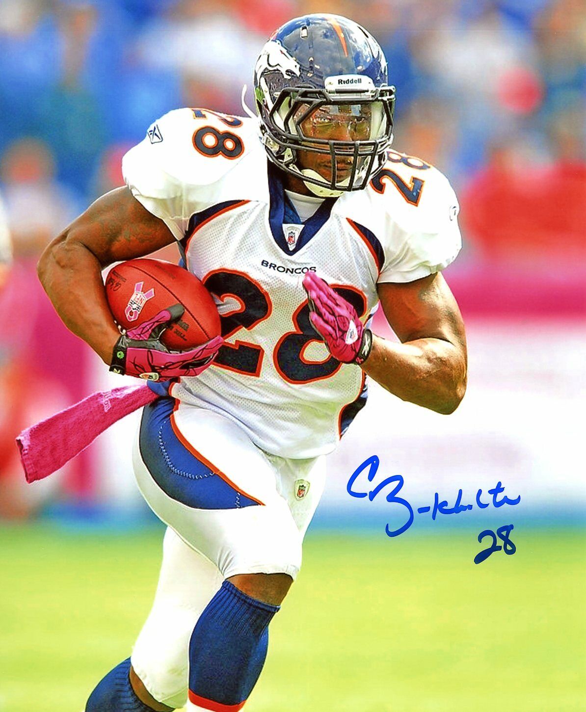 Correll Buckhalter autographed 8x10 Broncos Eagles In Person Nebraska #10