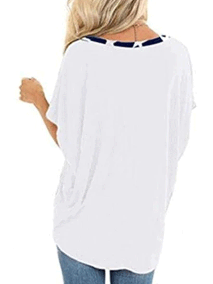 American Flag Star Stripes Print Top