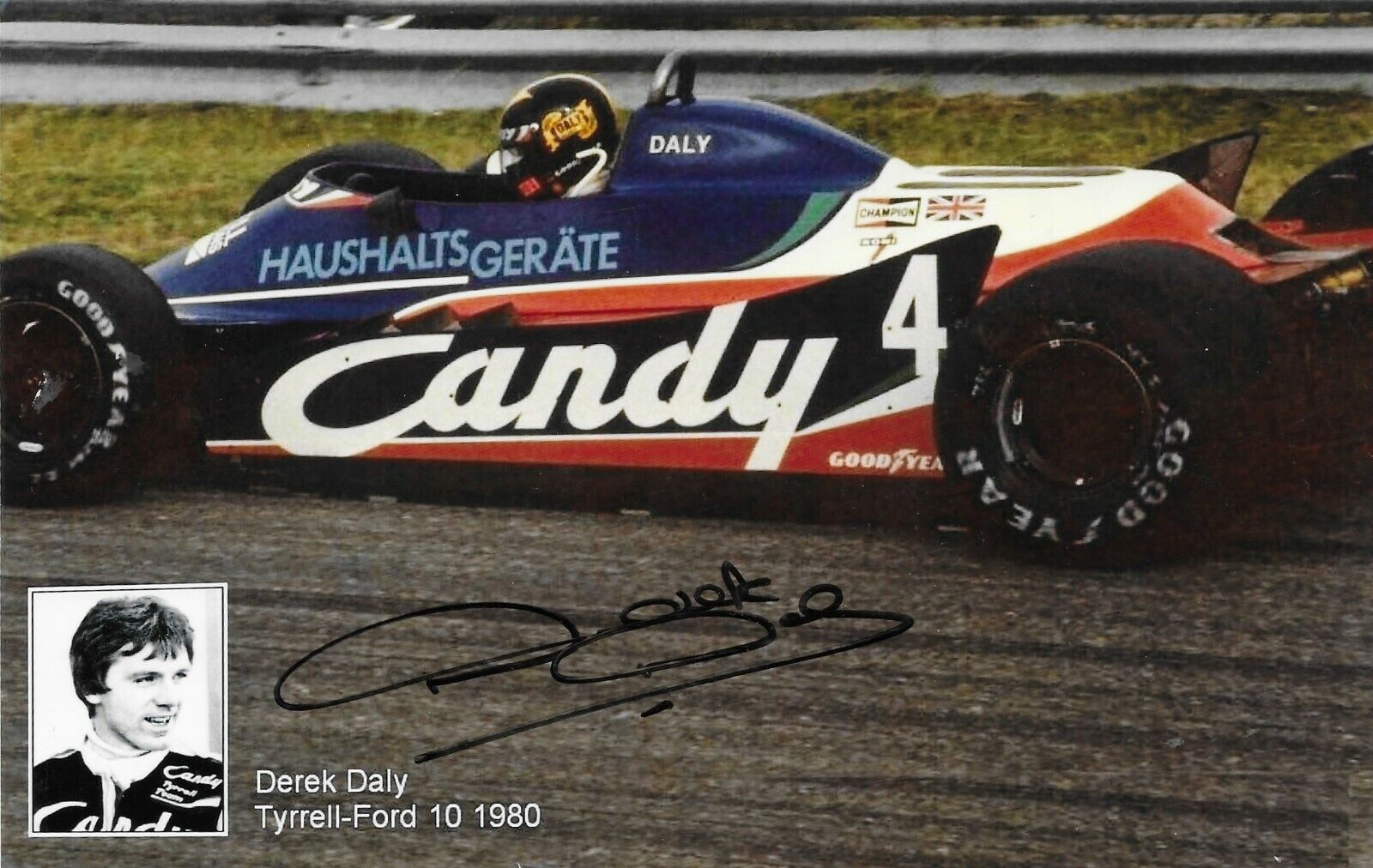 DEREK DALY SIGNED 5X7* Photo Poster painting FORMULA ONE F1 (FORMEL 1 AUTOGRAPH)