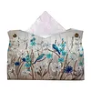 Jungle Birds DIY PU Diamond Painting Tissue Box Kit Desktop Tissue Holder with Rhinestone Diamond Desk Decorative Tissue Box for Adults Desktop Storage Organizer
