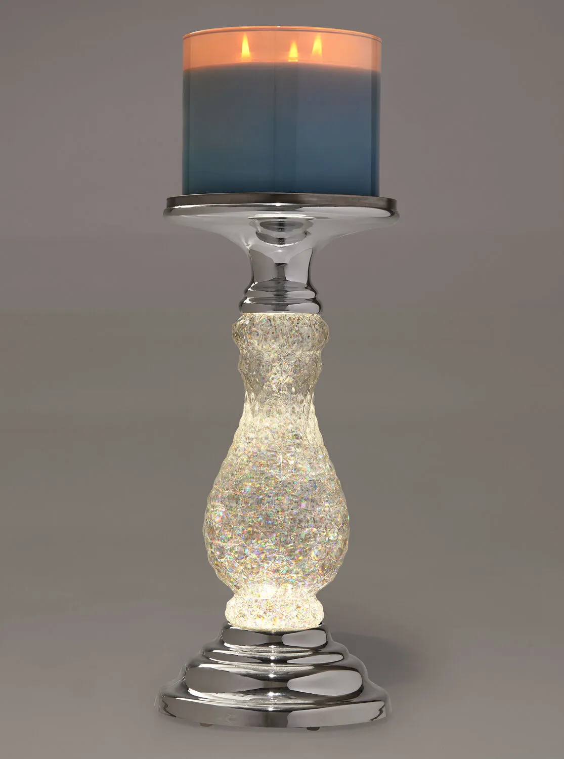 Silver Swirling Glitter Pedestal