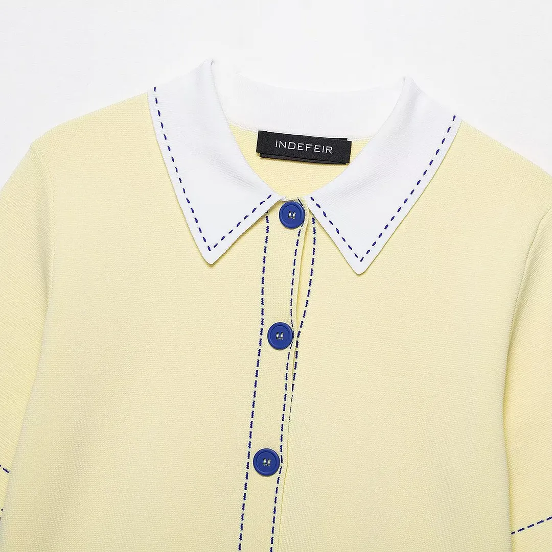 Nigikala Nigikala New Fashion Temperament Women's Shirt Knitted Coat 2142109