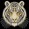 DIY Pearl Painting Tiger for Home Wall Decor with Frame(30x30cm)
