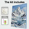 Berge DIY-Perlenmalsets mit Rahmen 30x40 cm Perlengem&auml;lde Bildkunst Basteln f&uuml;r Erwachsene Anf&auml;nger Geschenk Hausdekoration an der Wand