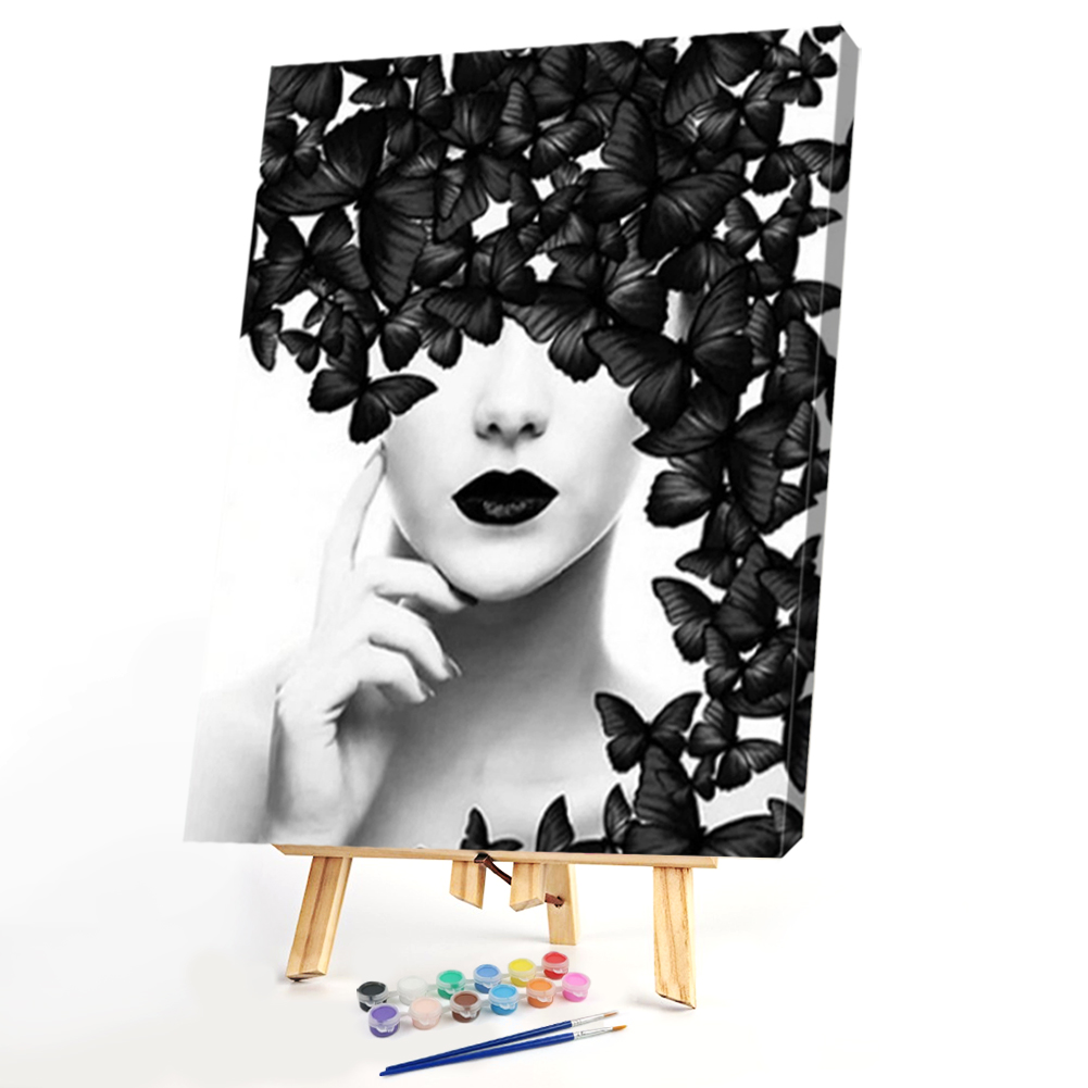 

40*50CM Paint By Numbers-Butterfly Woman, 501 Original