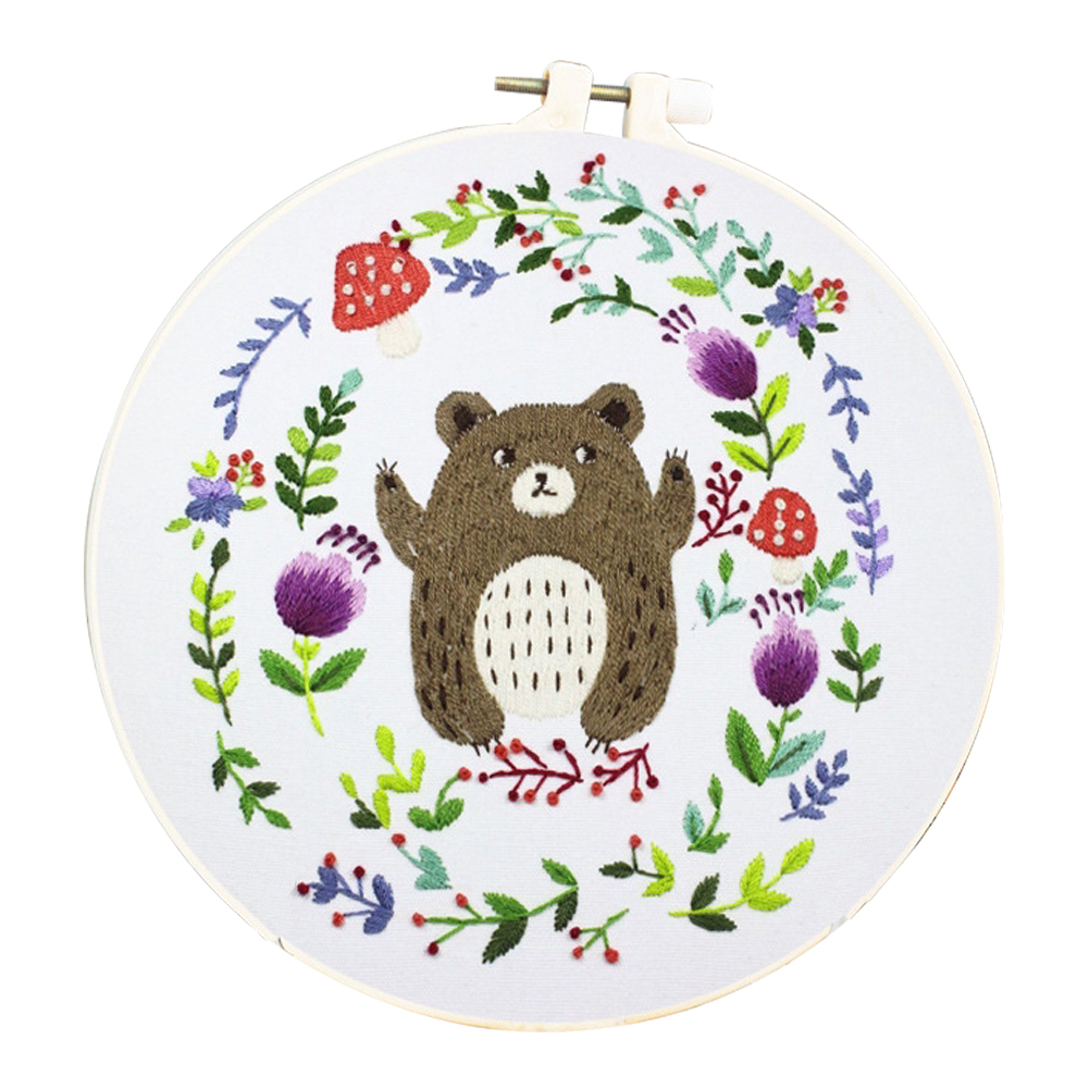 

Happy Bear - Embroidery Cross Stitch - 30*30CM, 501 Original