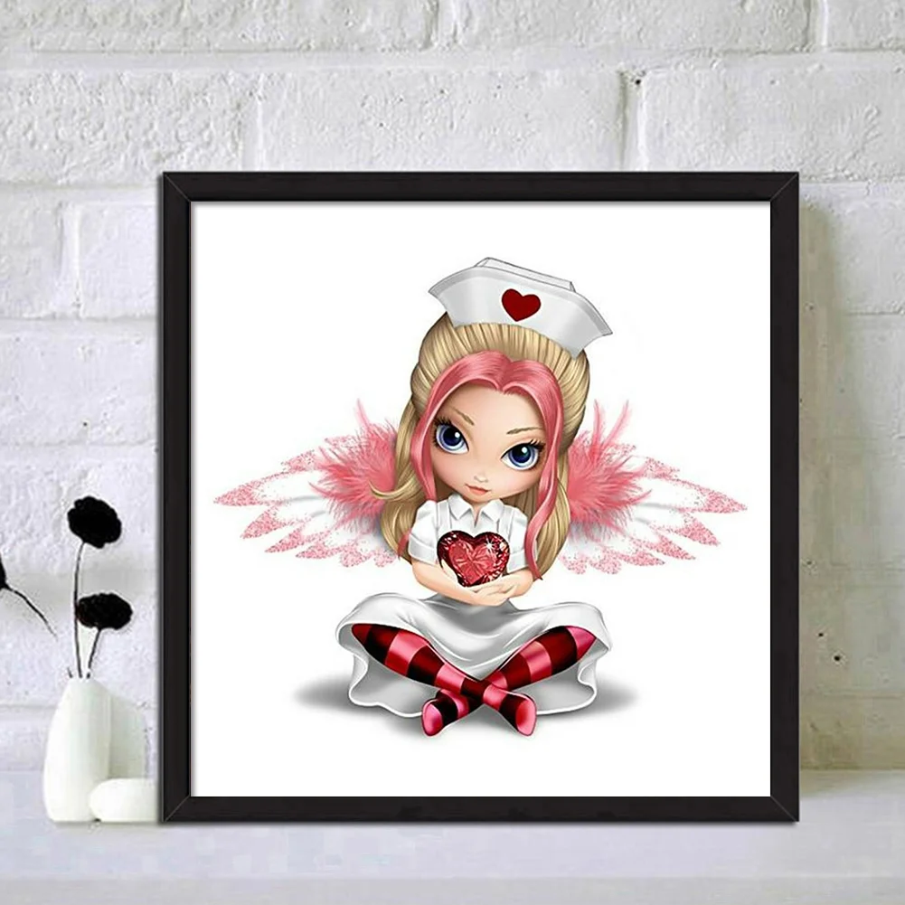 Full Round Diamond Painting 30*30cm - Big Eyes Doll