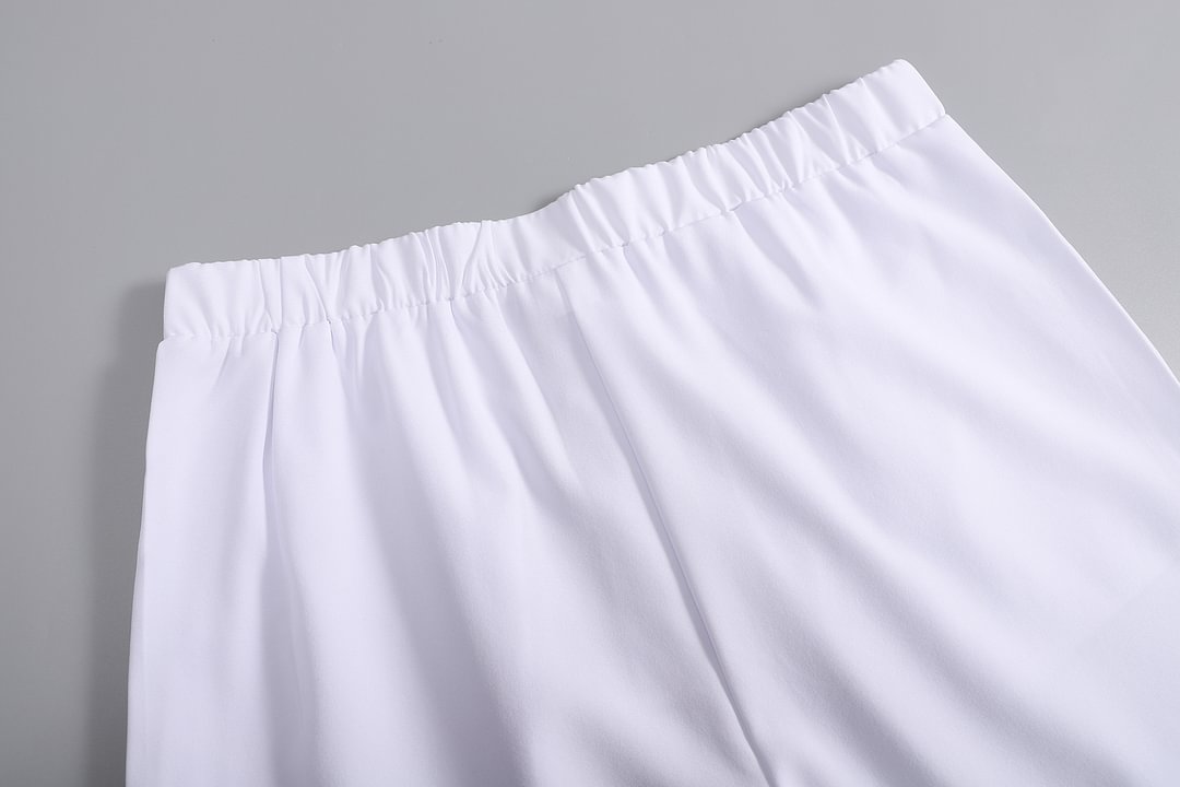 White Lineart Print 2-Piece Walking Set