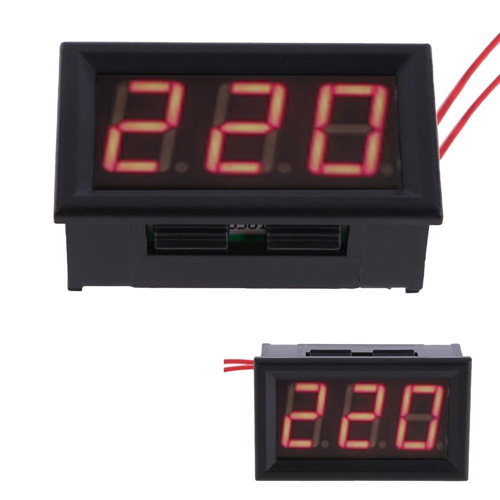 

LED AC 30-500V Digital Voltmeter Home Use Voltage Display w/ 2 Wires, Red, 501 Original