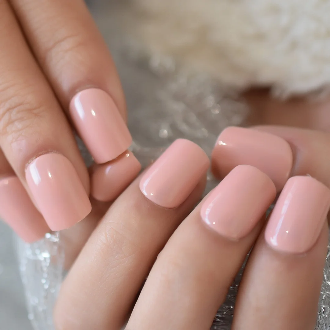 Purple Gum Glitter Starry Sky Design Full Cover Nails Coffin Medium-Short Putty Lovely Charms Reuseable Detachable False Nails-Nail Inspo