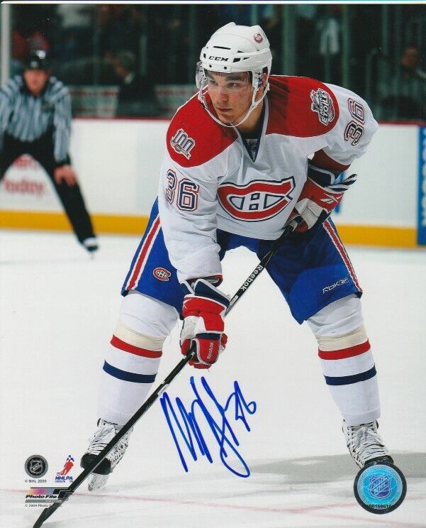 MATT D'AGOSTINI SIGNED MONTREAL CANADIENS 8x10 Photo Poster painting #1 Autograph