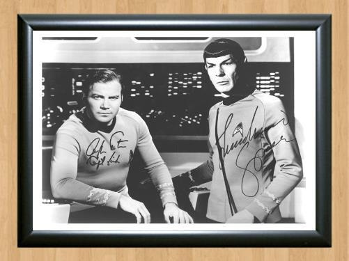 Star Trek William Shatner Leonard Nimoy Signed Autographed Photo Poster painting Poster Print Memorabilia A3 Size 11.7x16.5