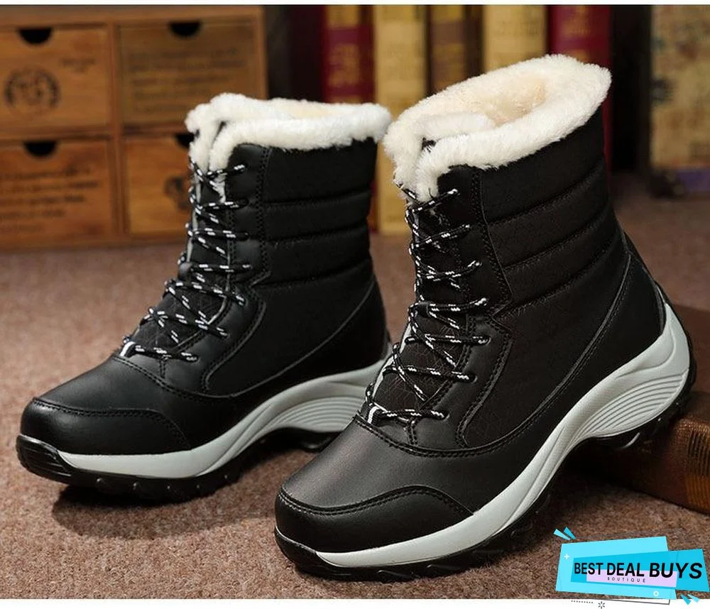 Women Boots Waterproof Winter Snow Boots Platform Warm Ankle Winter Boots with Thick Fur