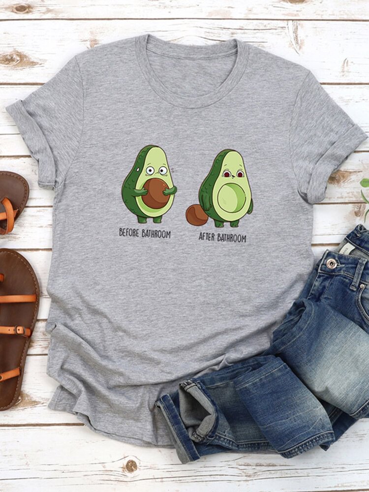 Casual Cartoon Printed Short Sleeve O neck T Shirt P1651436