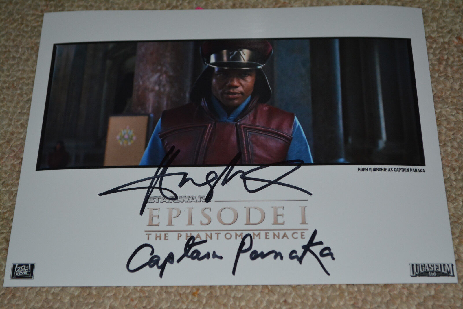 HUGH QUARSHIE signed autograph In Person 8x10 (20x25 cm) STAR WARS Cpt. Panaka