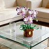 Artificial Flower Building Blocks for Adults Women for Home Office Decor(Orchid)