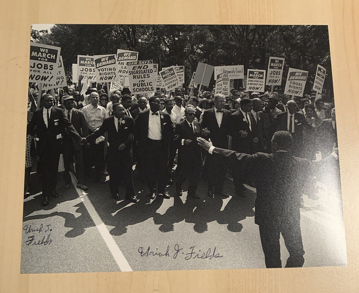 URIAH J FIELDS SIGNED 8x10 Photo Poster painting AUTOGRAPHED MONTGOMERY BUS BOYCOTT CIVIL RIGHTS