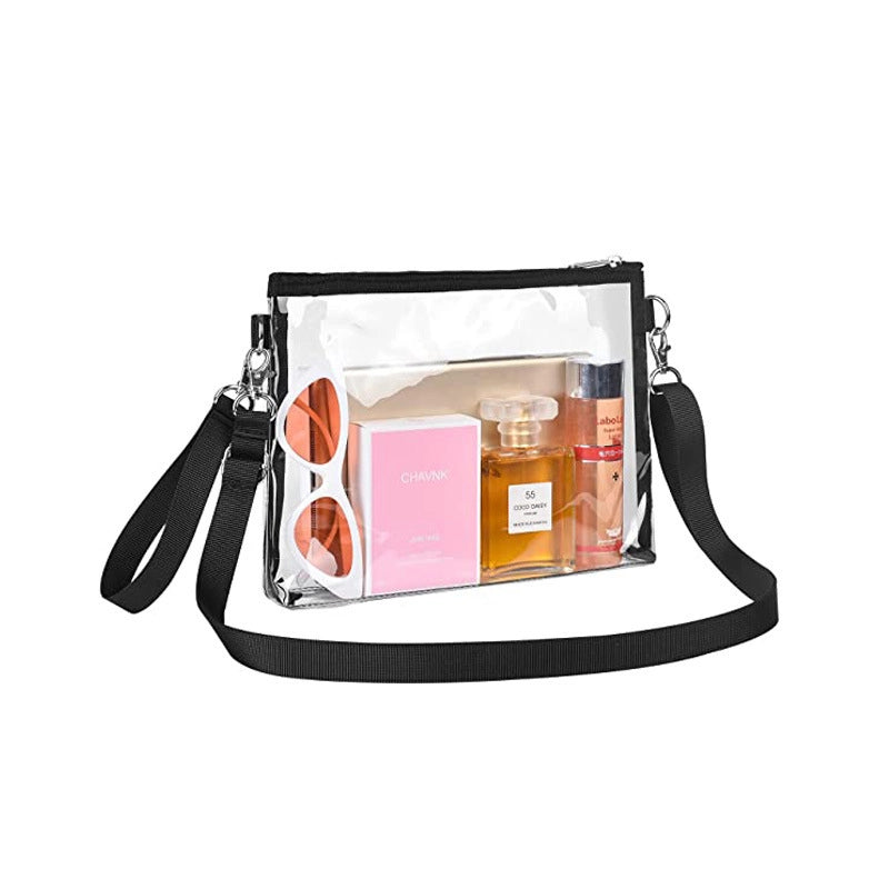 Transparent PVC Crossbody Bag Waterproof Coin Purse Stadium Sports Bag Portable Portable Storage Bag