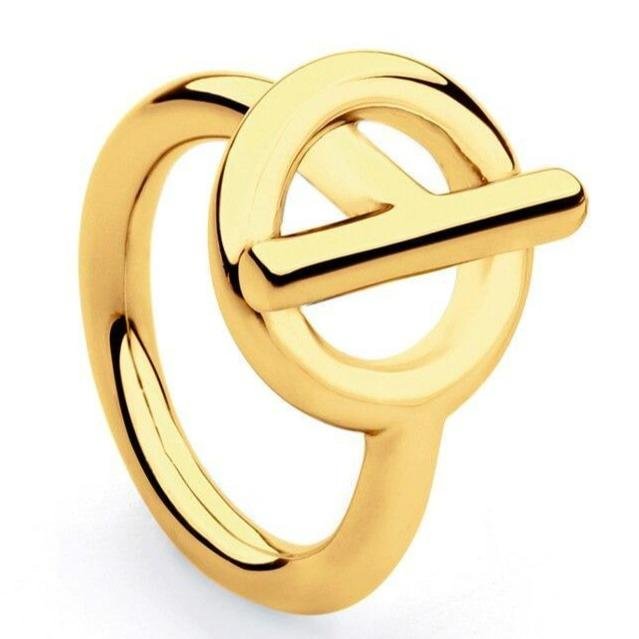 Simple Style Gold Women Twisted Rings-VESSFUL