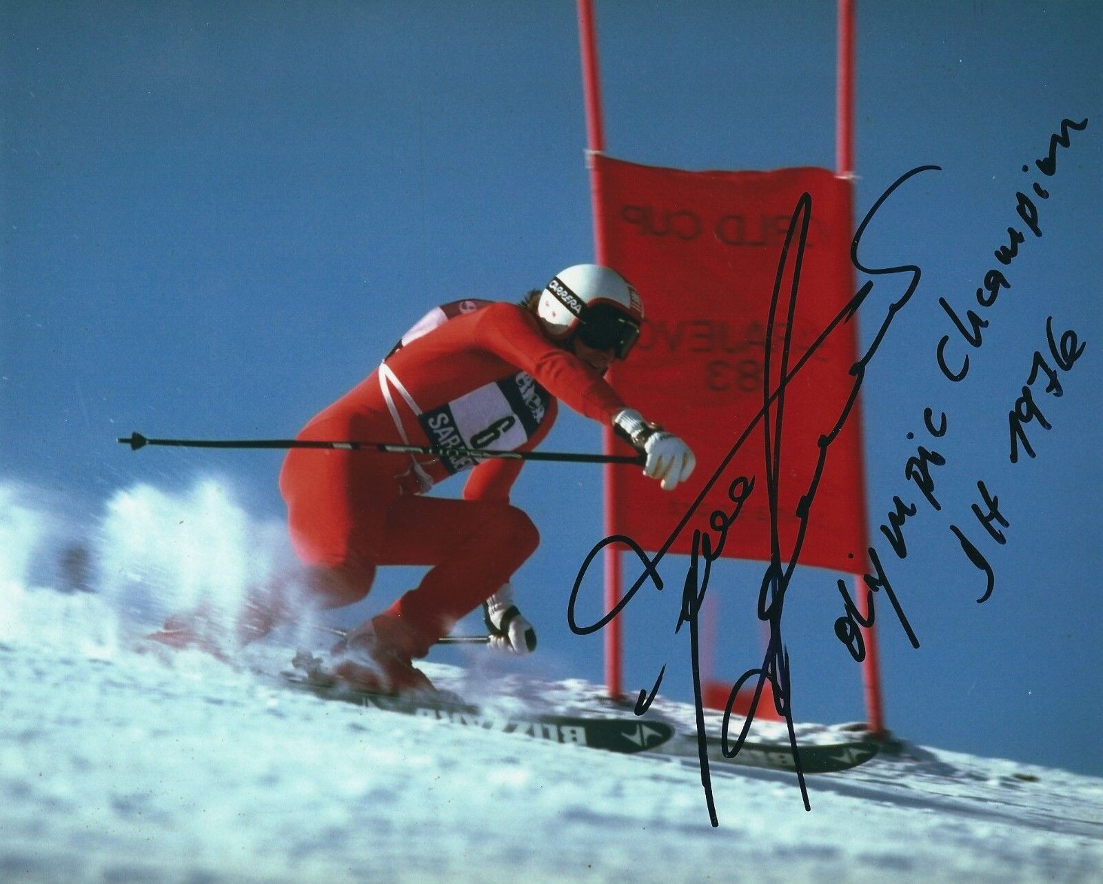 FRANZ KLAMMER SIGNED 8x10 Photo Poster painting - UACC RD - DOWNHILL OLYMPIC GOLD + WORLD CHAMP