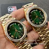 Rolex Day-Date 228398tbr Yellow Gold with Green Ombr&eacute; Dial Diamond Bezel 36mm 40mm Super Clone