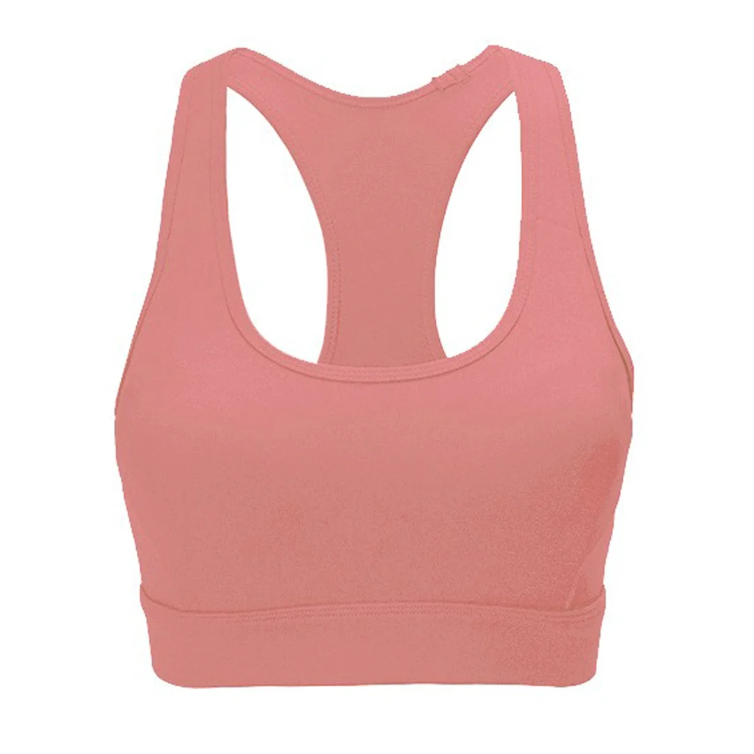 Wide Strap Breasted Compression Sports Bra