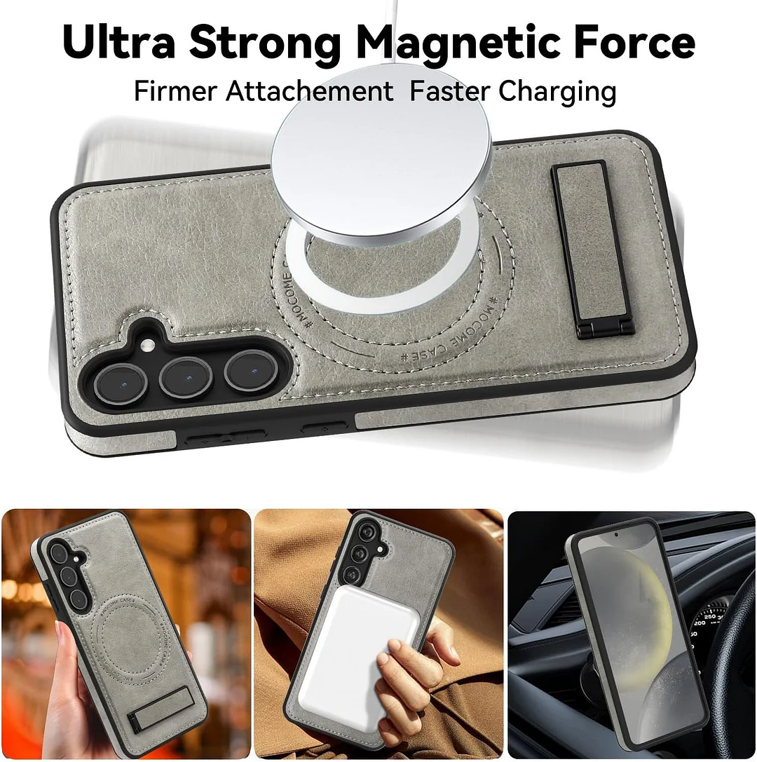 Samsung Galaxy Z Fold 6 Leather Case Magnetic Protective Case Holder Phone Case