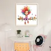 Rainbow Girl Bead Embroidery Kit Pre-Printed Bead Cross stitch