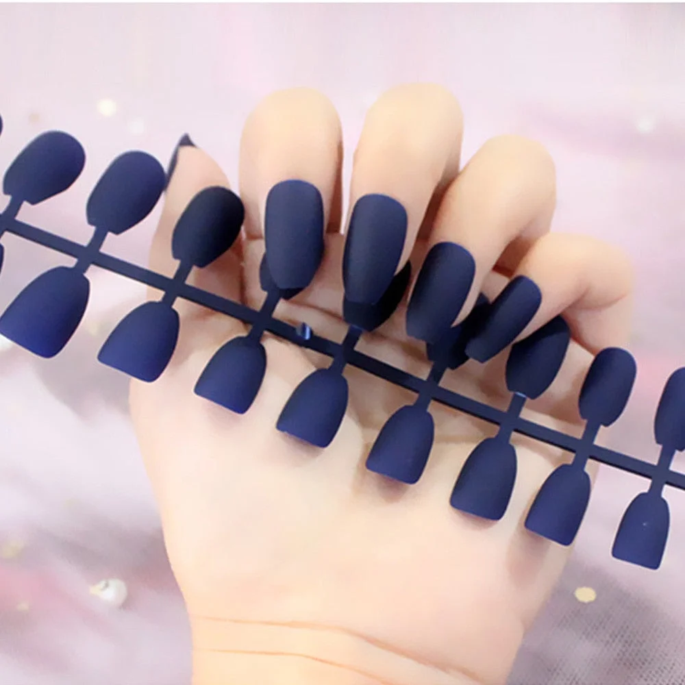 Solid Color Matte Super Long Coffin False Nails Ballet Press on Nails Tips for Nails Art Artificial Fingernails Fake Tools-Nail Inspo