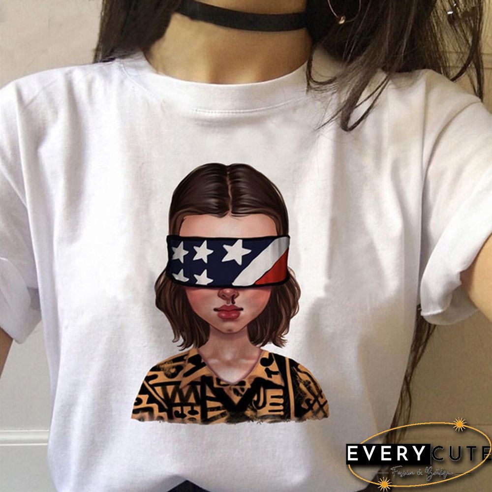 Stranger Things 3 T Shirt Eleven Women Tshirt 90S Gothic Female Clothing Femme Streetwear Kawaii Upside Down
