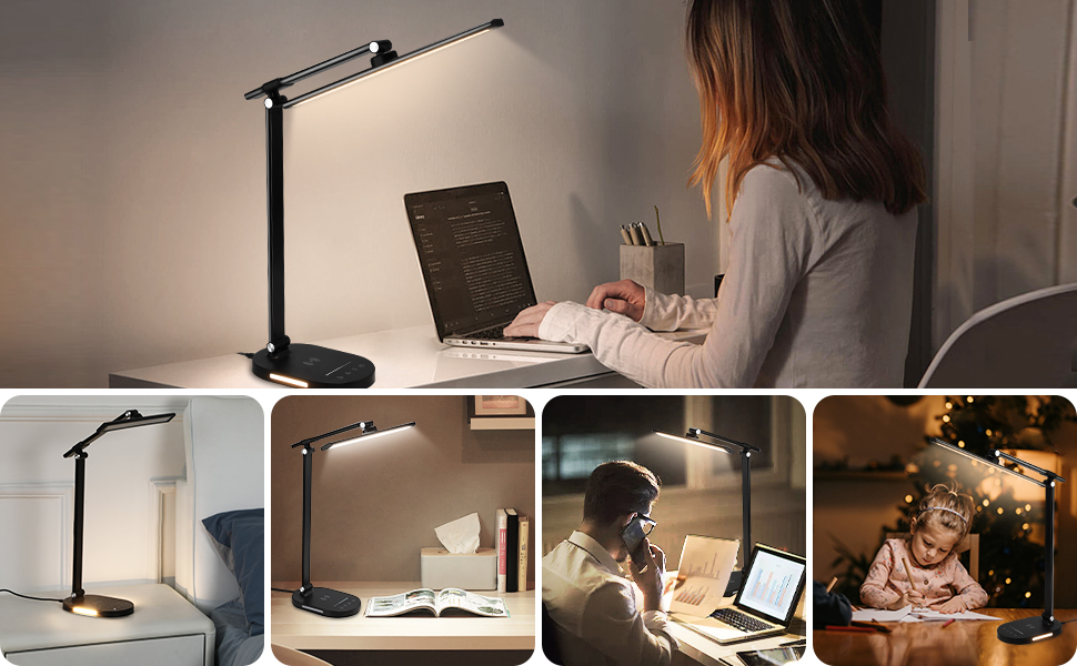 LED Desk Lamp with Wireless Charger