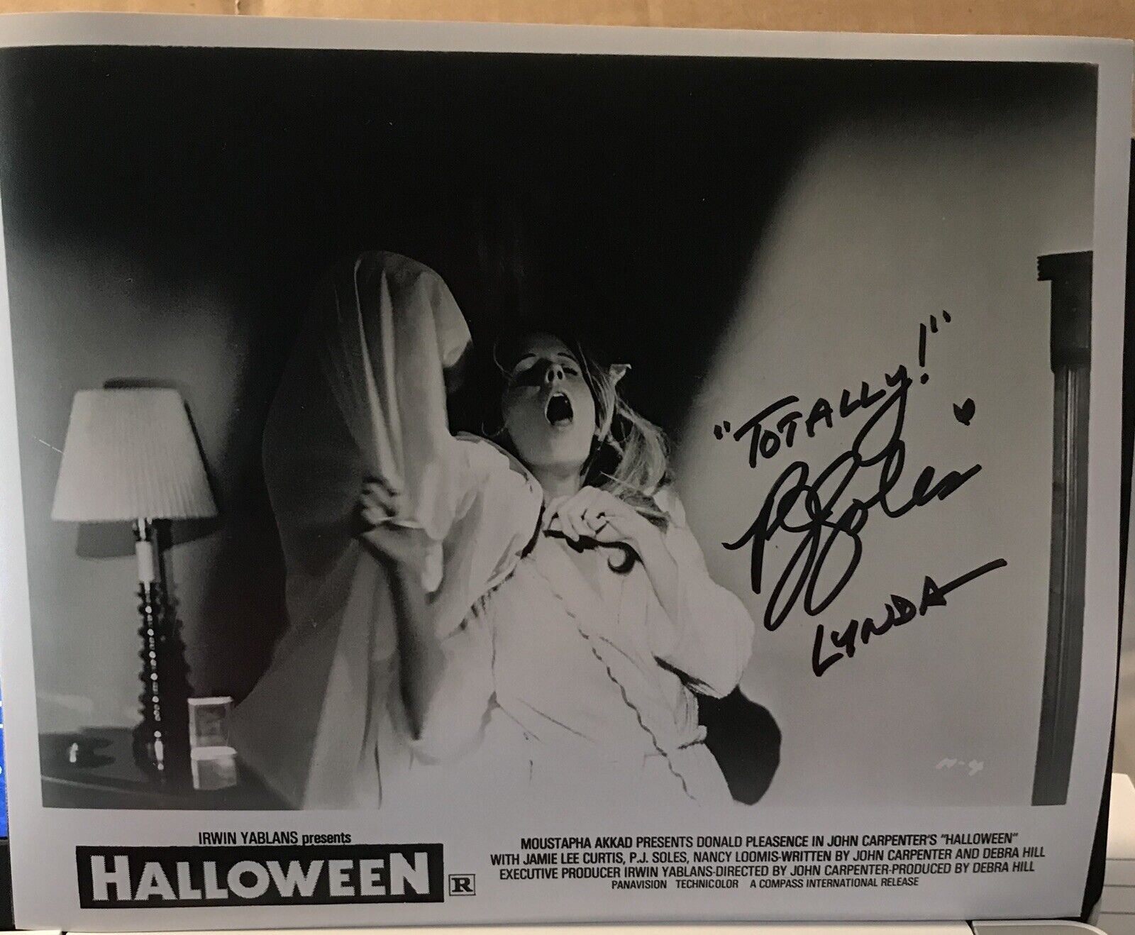 PJ SOLES SIGNED LYNDA 8x10 Photo Poster painting HALLOWEEN 1978 BECKETT BAS COA D10