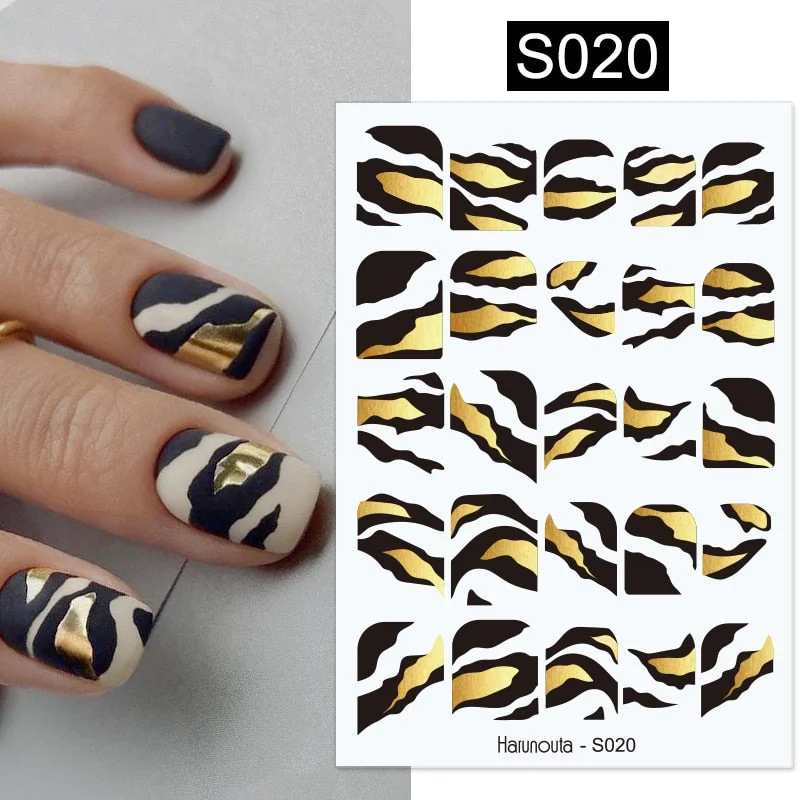 1PC Sexy Lady Shaped 3D Nail Stickers Character Face Image Leaves Flower Decals Slider Black White DIY Nail Art Decorarion-Nail Inspo