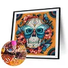 Diamond Painting-DIY Full Round Drill Flower Skull