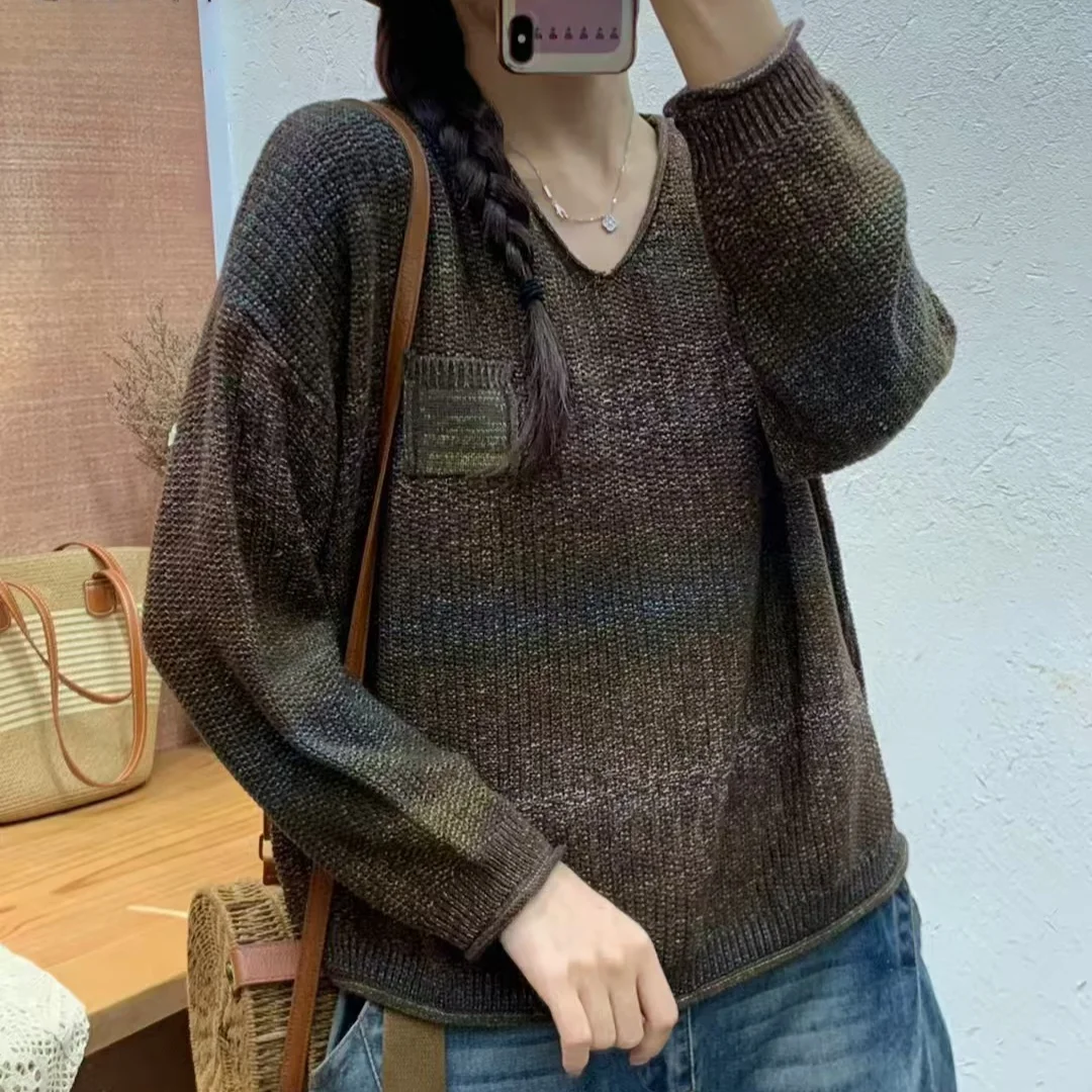 Chicfifth Sweater Women Winter Long Sleeve High Quality Autumn Vintage Top Knitted Cardigan