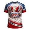 Men's Vintage American 250th Anniversary Eagle Patriotic Short-Sleeve T-Shirt by Inlyline